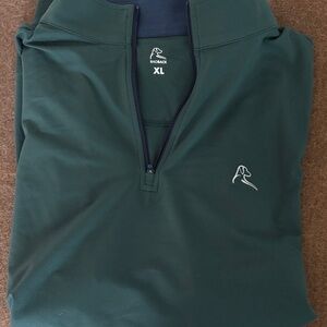 RHOBACK Ridgeline Green Quarter-Zip Pullover